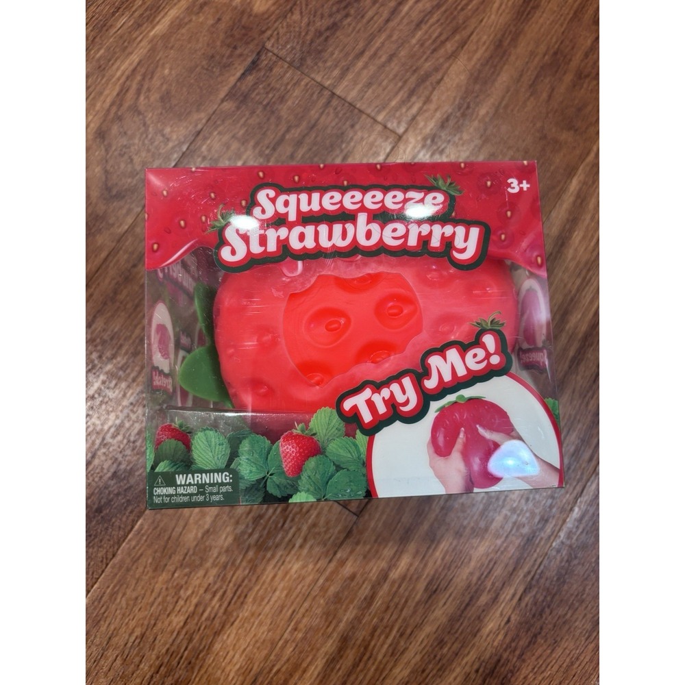 Squeeezy Jumbo Squeeeeze Strawberry Squishy Toy Sensory Sunny Days Squish